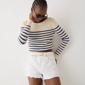 J. Crew White denim cut off distressed frayed shorts (size 30)